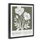 Stupell Industries Olive Green Floral Gallery Floating Frame By Lettered and Lined